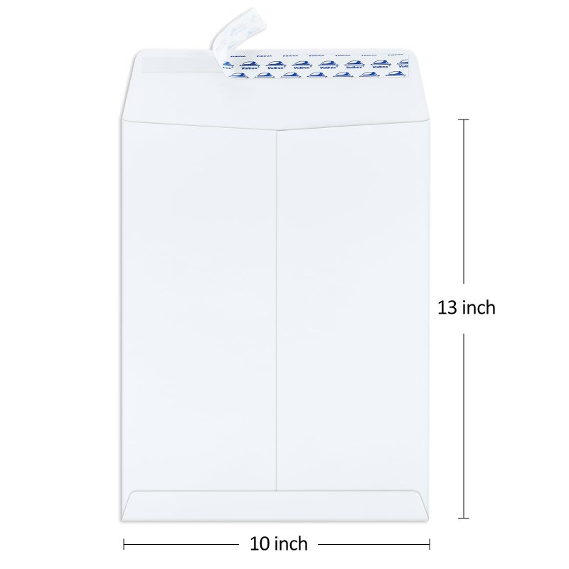 ValBox 10x13 Self Seal Catalog Envelopes 150 Packs Large White Envelopes with Peel and Seal Flap for Mailing, Organizing and Storage - Image 2